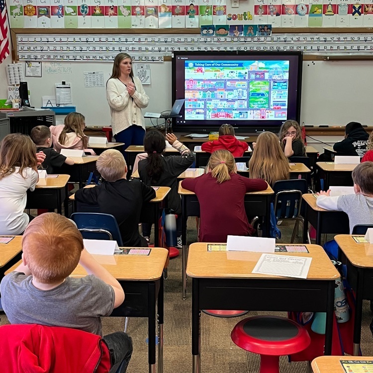  Beadle 2nd graders, in Mrs. Vlasman’s room, are loving their Junior Achievement time with Miss Sprakel.