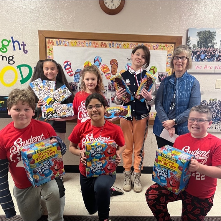 The American Legion Auxiliary presented Webster Elementary with a $50 gift card. The Webster Student Council chose to use the money to purchase treats for the 2nd place classrooms from the peanut butter fundraiser last week. #Thankyou