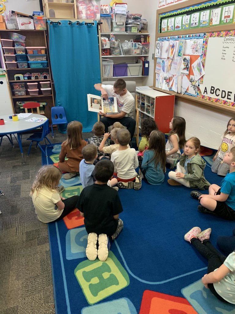Webster preschoolers would like to send one last thank you to Mr. Drew who completed his internship today after spending the year in Mr. Schmitz's classroom.  We cannot thank him enough for everything he has done for our classroom this year. Not only has he been an excellent role model for our students in the classroom, but also in the community. There's also no better way to cap off an internship experience than by bringing the students Delight Donuts! Thank you Mr. Drew and good luck at Mount Marty next year!!
