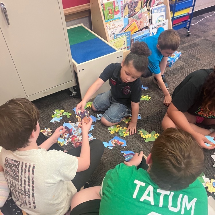 Webster 5th graders loved spending their afternoon with Mr. Schmitz's afternoon preschool class #toys #puzzles #coloring #danceparty
