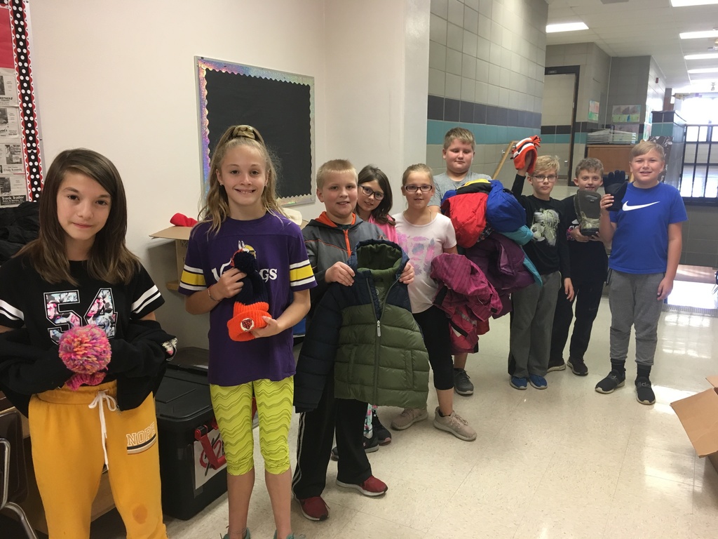 Beadle Student Council collected winter clothing for Make a Difference Day.